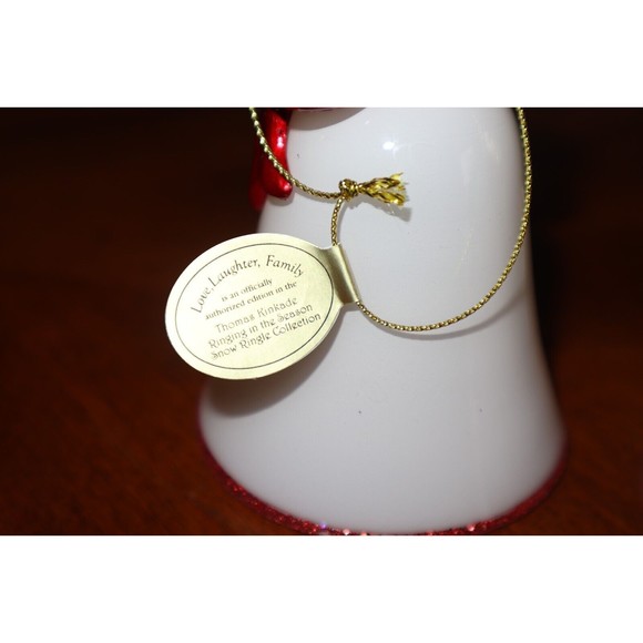 Thomas Kinkade Ringing in Holiday Christmas Bell Ornaments With Snowmen LOT#5 - Picture 9 of 13